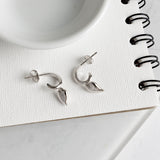 Kit Heath Desire Kiss Mini Heart Semi Hoop Stud Drop Earrings