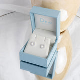 Dew Silver Small Open Circle Stud Earrings