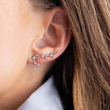 Kit Heath Céleste Constellation CZ Climber Stud Earrings
