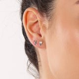 Desire Kiss Heart Kiss Mismatch Stud Earrings