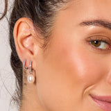 Kit Heath Revival Classic Pearl Glitz CZ Hoop Drop Earrings