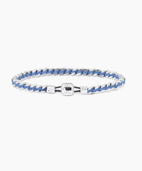 Pig & Hen Catena Curb Pigeon Blue| Silver