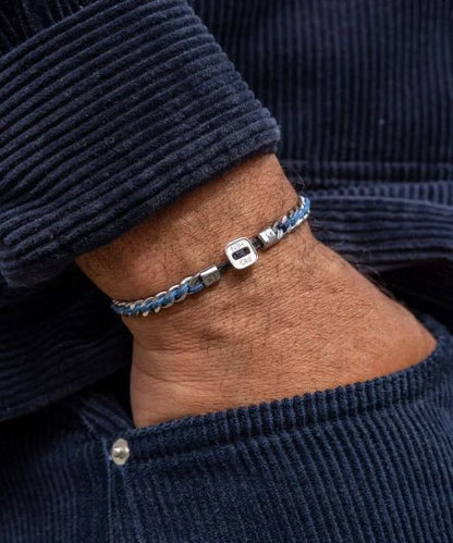 Pig & Hen Catena Curb Pigeon Blue| Silver