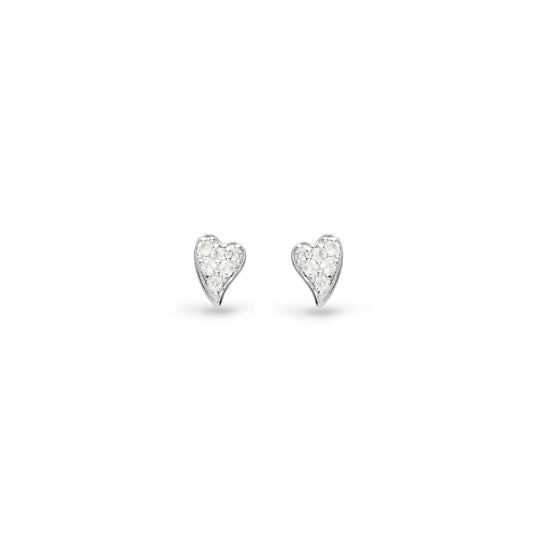 Kit Heath Desire Cherish Precious Pavé Heart Stud Earrings