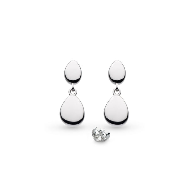 Kit Heath Pebble Twin Droplet Drop Earrings