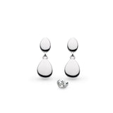 Kit Heath Pebble Twin Droplet Drop Earrings