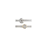 Kit Heath Céleste Sun & Moon Pavé Duo Stacking Rings