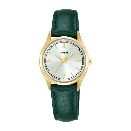Lorus Ladies Dark Green Leather Strap