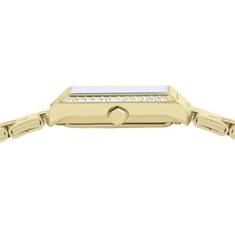 Lorus Ladies Stone Set Gold Tone Bracelet Watch