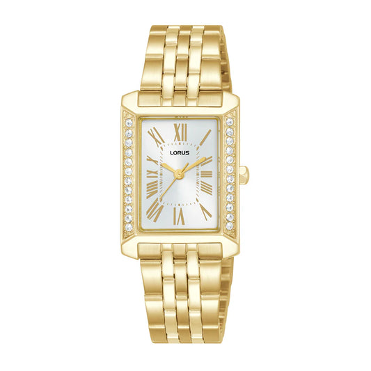 Lorus Ladies Stone Set Gold Tone Bracelet Watch