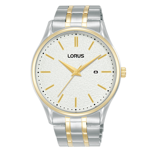 Lorus Gents Two Tone White ‘Moon’Bracelet Watch