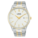 Lorus Gents Two Tone White ‘Moon’Bracelet Watch