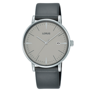 Lorus Ladies Grey ‘Minimalist Elegance’ Leather Strap Watch