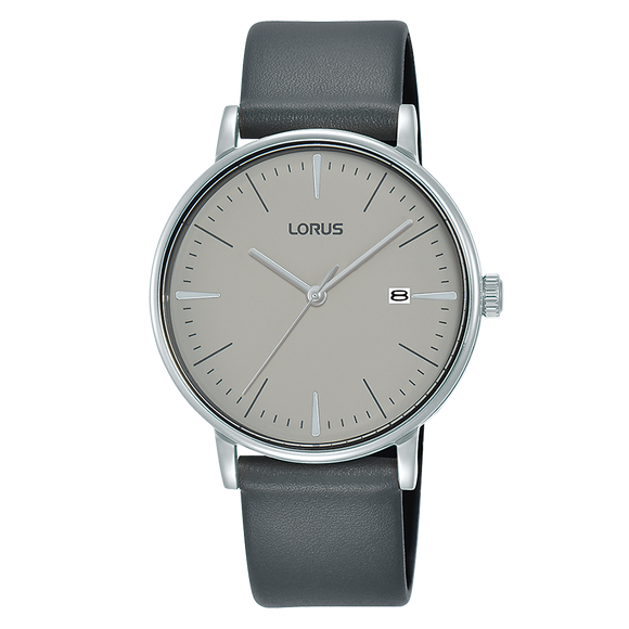 Lorus Ladies Grey ‘Minimalist Elegance’ Leather Strap Watch