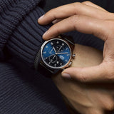 Lorus chronograph gents blue dial strap watch