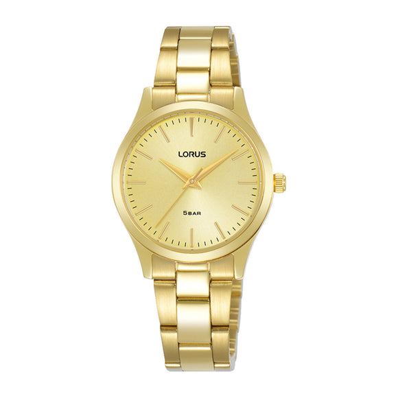 Lorus Ladies G Plated Champagne Dial Bracelet Watch