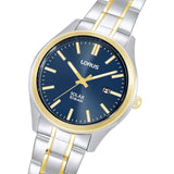 Lorus Men’s Elegant Blue Dial Two-Tone Solar