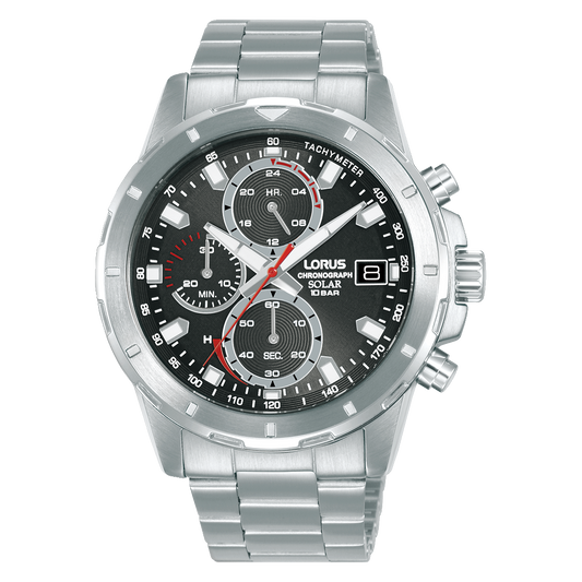 Lorus Chronograph Watch | Solar | Black