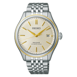 Seiko Presage Classic Series in Delicate Cream Silk Bracelet Watch