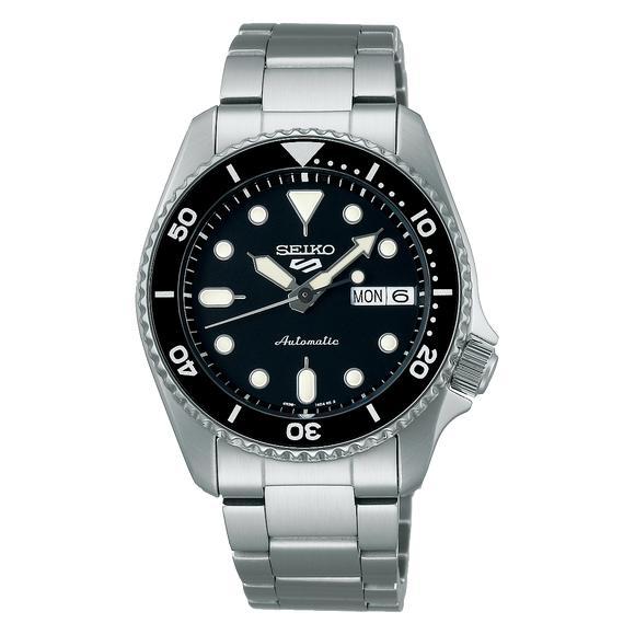 Seiko 5 Sports SKX ‘Midi’ Black Automatic Bracelet Watch