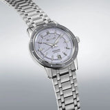 Seiko Presage Style 60s in Silvery Violet S/Steel Bracelet Watch