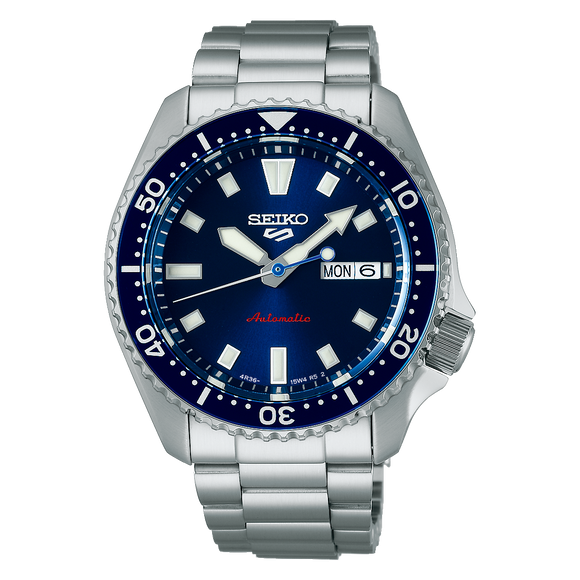 Seiko 5 Sports SKX Redux in Koniro Blue S/Steel Bracelet Watch