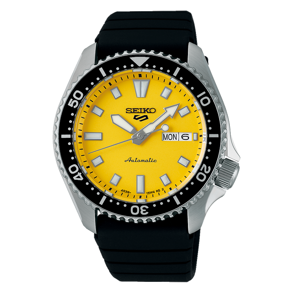 Seiko 5 Sports SKX Redux in Ki-iro Yellow With Silicone Strap
