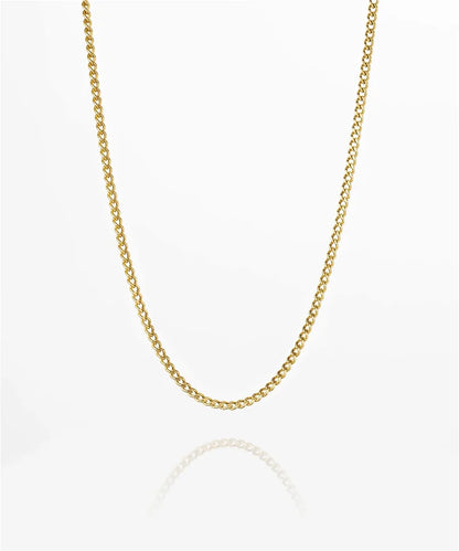 Pig & Hen Curb Chain Necklace gold