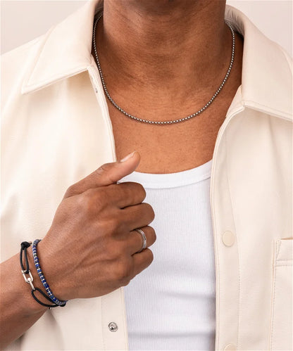 Pig & Hen  Boxchain Necklace silver