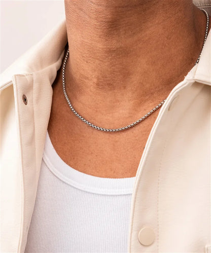 Pig & Hen  Boxchain Necklace silver