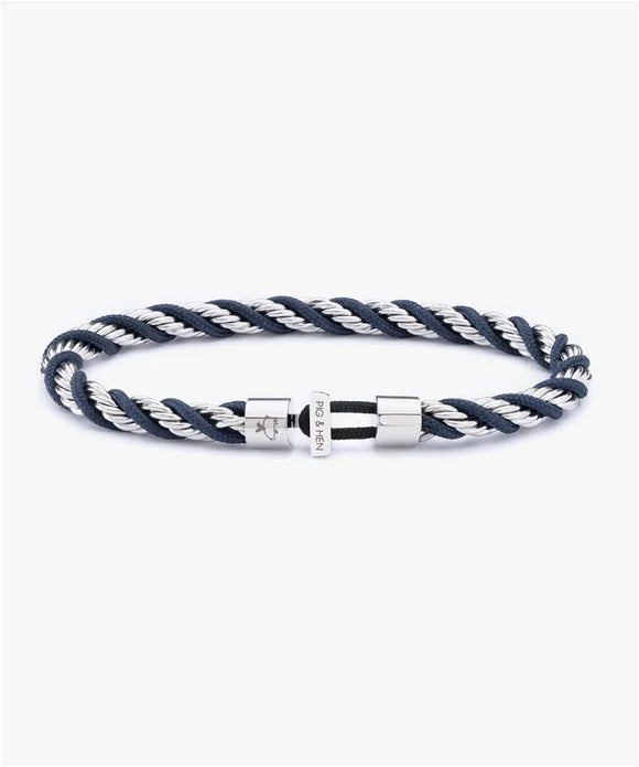 PIG & HEN Catena Twisted NAVY | SILVER