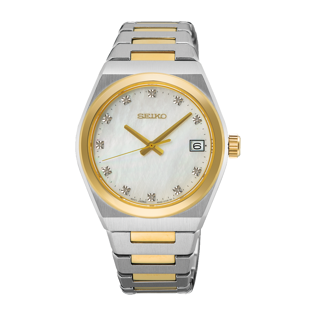 Seiko Quartz Two Tone With Mother of Pearl