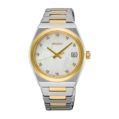 Seiko Quartz Two Tone With Mother of Pearl