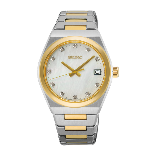 Seiko Quartz Two Tone With Mother of Pearl