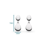 Kit Heath Pebble Twin Droplet Drop Earrings