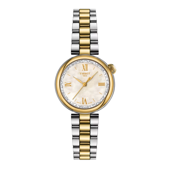 Tissot Desir Quartz (28mm) Mother of Pearl Dial / Two-Tone Stainless Steel Bracelet