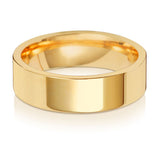 9ct Yellow  Gold 6mm Flat Court Wedding Ring