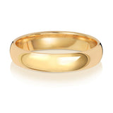 9ct Yellow Gold 4mm Traditional Court Wedding Ring