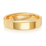 9ct Yellow Gold 4mm Flat Court Wedding Ring
