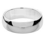 Silver 6mm D Shape Wedding Ring