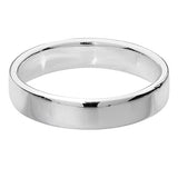 Silver 4mm Soft Court Wedding Ring