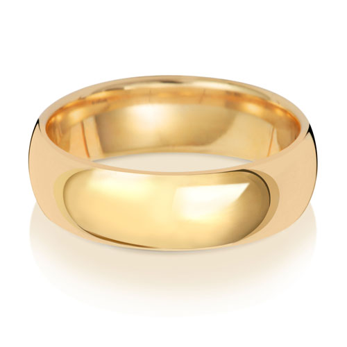 9ct Yellow Gold Traditional Court Wedding Ring