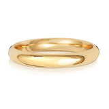 9ct Yellow Gold 3mm Traditional Court Wedding Ring