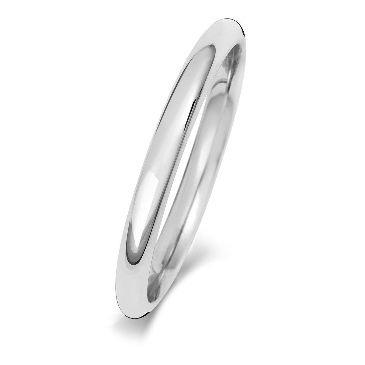 9ct White Gold 2mm Traditional Court Wedding Ring
