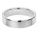 Silver 5mm Soft Court Wedding Ring