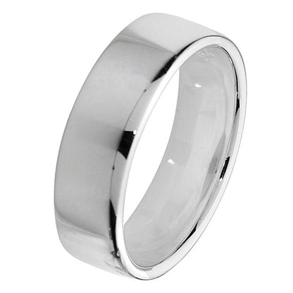 Silver 6mm Soft Court Wedding Ring