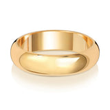 9ct Yellow Gold 5mm D Shape Wedding Ring
