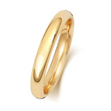 9ct Yellow Gold 3mm Traditional Court Wedding Ring