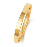 9ct Yellow Gold 2mm Flat Court Wedding Ring
