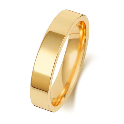 9ct Yellow  Gold 6mm Flat Court Wedding Ring